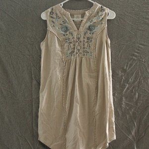Knox Rose Embroidered Linen Dress